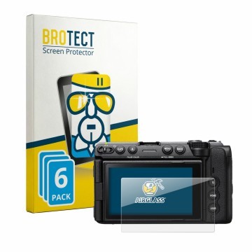 Vorderseite einer Produktverpackung mit dem Markenlogo BROTECT. Daneben ist das Gerät Sony Cinema Line FX5 mit dem zugehörigen