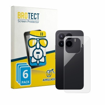 Vorderseite einer Produktverpackung mit dem Markenlogo BROTECT. Daneben ist das Gerät Xiaomi 17T Pro (Rückseite) mit dem zugeh
