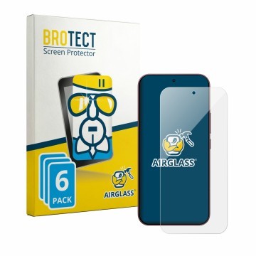 Parte frontale di una confezione del prodotto con il logo del marchio BROTECT. Accanto è raffigurato il dispositivo Xiaomi Poc