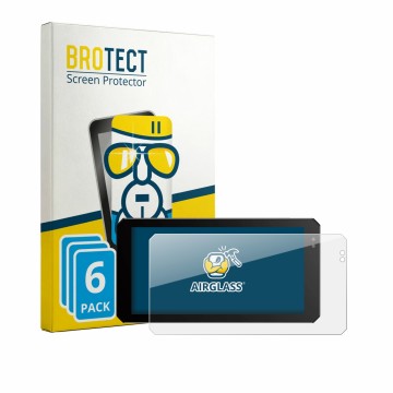 Front side of a product packaging with the brand logo BROTECT. Next to it is the device Jado S6 shown with the corresponding s
