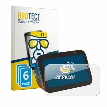 Parte frontale di una confezione del prodotto con il logo del marchio BROTECT. Accanto è raffigurato il dispositivo Amazon Ech