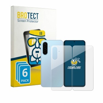 Parte frontale di una confezione del prodotto con il logo del marchio BROTECT. Accanto è raffigurato il dispositivo Samsung Ga