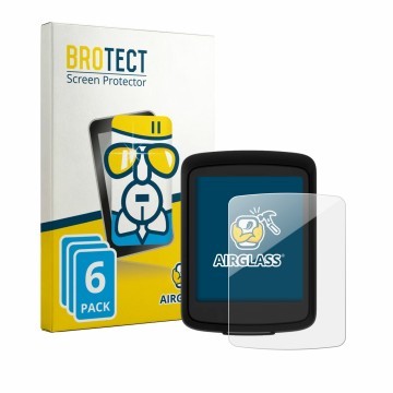 Parte frontale di una confezione del prodotto con il logo del marchio BROTECT. Accanto è raffigurato il dispositivo Bryton GO 