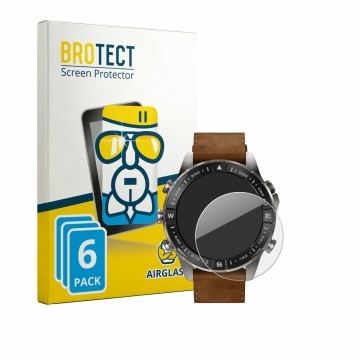 Parte frontal de un envase de producto con el logotipo de la marca BROTECT. Al lado se muestra el dispositivo Garmin Marq Adve