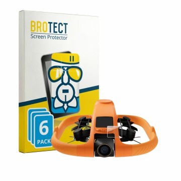 Vorderseite einer Produktverpackung mit dem Markenlogo BROTECT. Daneben ist das Gerät HOVERAir AQUA mit dem zugehörigen Displa