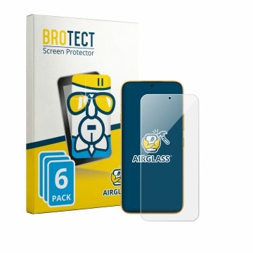 Parte frontal de un envase de producto con el logotipo de la marca BROTECT. Al lado se muestra el dispositivo Honor Magic 9 Su