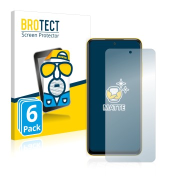 Vorderseite einer Produktverpackung mit dem Markenlogo BROTECT. Daneben ist das Gerät Xiaomi Poco M3 Pro 5G mit dem zugehörige