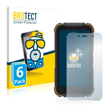 Face avant d’un emballage produit avec le logo de la marque BROTECT. À côté, l’appareil Doogee S35 est représenté avec la prot