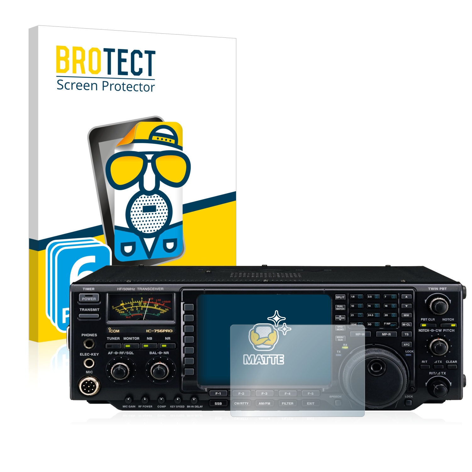 2 Films Protection Écran BROTECT Pour Icom IC-705 - Ultra Clair Et Anti-Traces