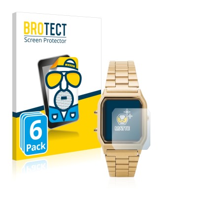 Parte frontale di una confezione del prodotto con il logo del marchio BROTECT. Accanto è raffigurato il dispositivo Casio AQ-2