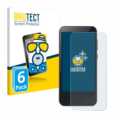 Front side of a product packaging with the brand logo BROTECT. Next to it is the device Omnipod 5 shown with the corresponding