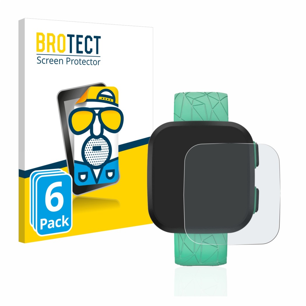 Parte frontale di una confezione del prodotto con il logo del marchio BROTECT. Accanto è raffigurato il dispositivo Garmin Bou