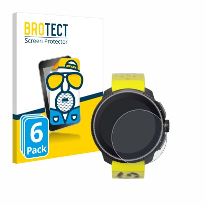 Face avant d’un emballage produit avec le logo de la marque BROTECT. À côté, l’appareil Suunto Race est représenté avec la pro