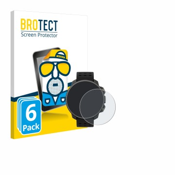 Vorderseite einer Produktverpackung mit dem Markenlogo BROTECT. Daneben ist das Gerät Suunto Vertical Solar mit dem zugehörige