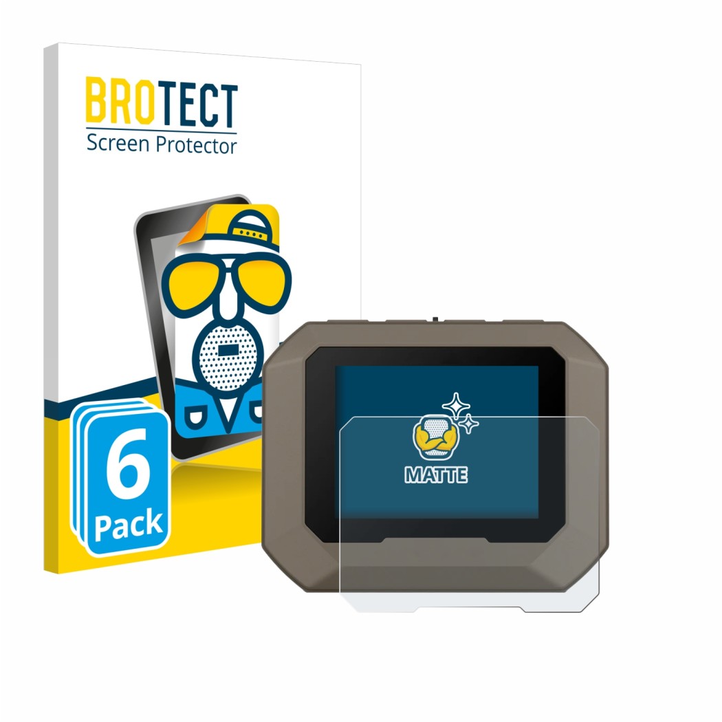 Vorderseite einer Produktverpackung mit dem Markenlogo BROTECT. Daneben ist das Gerät Garmin Xero C1 Pro mit dem zugehörigen D