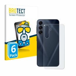 Vorderseite einer Produktverpackung mit dem Markenlogo BROTECT. Daneben ist das Gerät Samsung Galaxy A16 5G (Rückseite) mit de