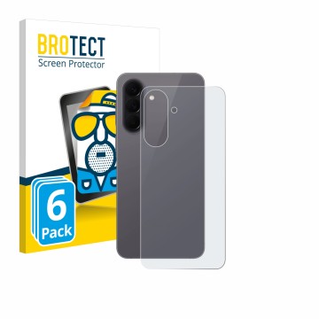 Front side of a product packaging with the brand logo BROTECT. Next to it is the device Samsung Galaxy A57 5G (Back) shown wit