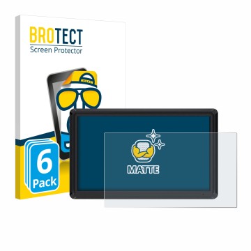 Vorderseite einer Produktverpackung mit dem Markenlogo BROTECT. Daneben ist das Gerät Feelworld FW568 V3 6