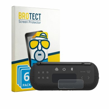 Parte frontale di una confezione del prodotto con il logo del marchio BROTECT. Accanto è raffigurato il dispositivo JBL Tuner 