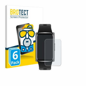 Face avant d’un emballage produit avec le logo de la marque BROTECT. À côté, l’appareil Huawei Band 11 Pro est représenté avec