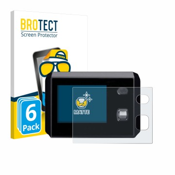 Front side of a product packaging with the brand logo BROTECT. Next to it is the device SkyRC MC5000 shown with the correspond