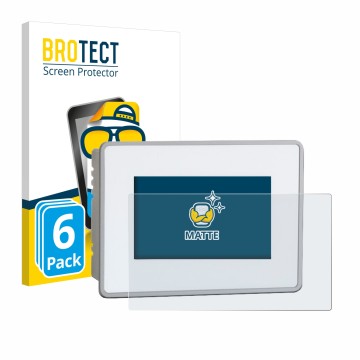 Vorderseite einer Produktverpackung mit dem Markenlogo BROTECT. Daneben ist das Gerät BUCHER automation JetView 1004 mit dem z