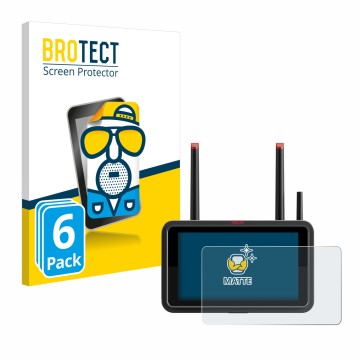 Vorderseite einer Produktverpackung mit dem Markenlogo BROTECT. Daneben ist das Gerät Atomos Ninja TX mit dem zugehörigen Disp