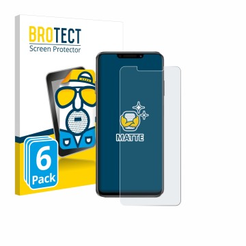 Parte frontal de un envase de producto con el logotipo de la marca BROTECT. Al lado se muestra el dispositivo Huawei Enjoy 60X