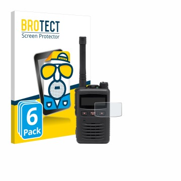 Vorderseite einer Produktverpackung mit dem Markenlogo BROTECT. Daneben ist das Gerät Motorola EVX S24 mit dem zugehörigen Dis