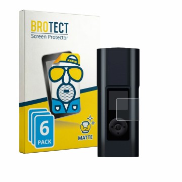 Vorderseite einer Produktverpackung mit dem Markenlogo BROTECT. Daneben ist das Gerät Arizer Solo 3 V2 mit dem zugehörigen Dis