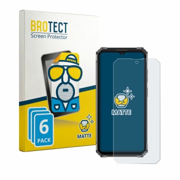 Parte frontal de un envase de producto con el logotipo de la marca BROTECT. Al lado se muestra el dispositivo Oukitel G7 con s