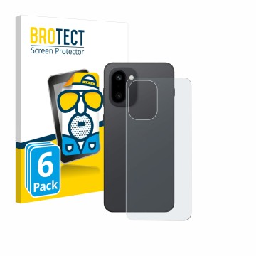 Face avant d’un emballage produit avec le logo de la marque BROTECT. À côté, l’appareil OnePlus 15R (Arrière) est représenté a