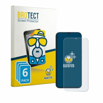 Parte frontal de un envase de producto con el logotipo de la marca BROTECT. Al lado se muestra el dispositivo realme Narzo 100
