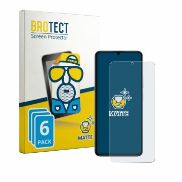 Front side of a product packaging with the brand logo BROTECT. Next to it is the device realme Note 80 shown with the correspo