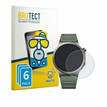 Face avant d’un emballage produit avec le logo de la marque BROTECT. À côté, l’appareil OnePlus Watch 4 est représenté avec la