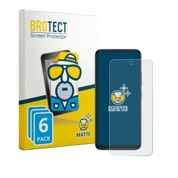 Parte frontal de un envase de producto con el logotipo de la marca BROTECT. Al lado se muestra el dispositivo TCL 605 con su p