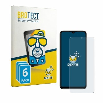 Parte frontal de un envase de producto con el logotipo de la marca BROTECT. Al lado se muestra el dispositivo Itel Zeno 100 co