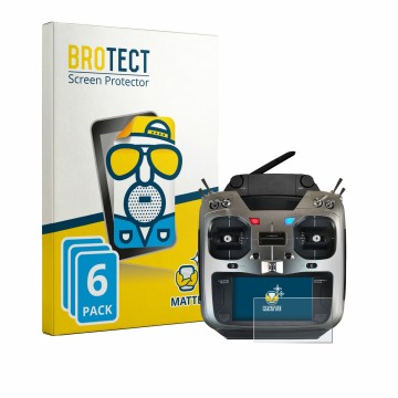 Vorderseite einer Produktverpackung mit dem Markenlogo BROTECT. Daneben ist das Gerät Robbe Futaba T16IZ Super mit dem zugehör