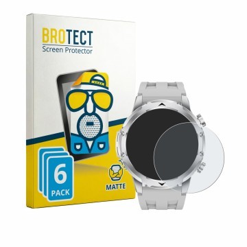 Face avant d’un emballage produit avec le logo de la marque BROTECT. À côté, l’appareil FitVigor Smartwatch 1.53