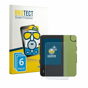 Parte frontal de un envase de producto con el logotipo de la marca BROTECT. Al lado se muestra el dispositivo Hiby W4 con su p
