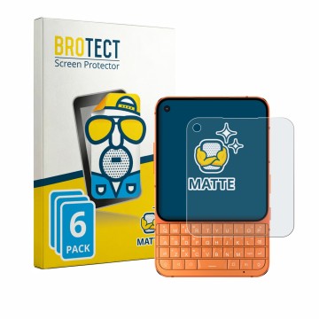 Parte frontale di una confezione del prodotto con il logo del marchio BROTECT. Accanto è raffigurato il dispositivo Unihertz T