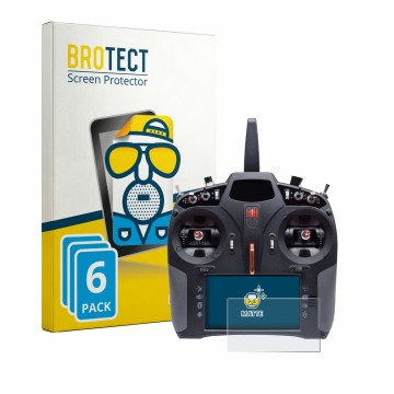 Parte frontal de un envase de producto con el logotipo de la marca BROTECT. Al lado se muestra el dispositivo Spektrum iX14 Pl