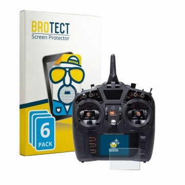 Parte frontal de un envase de producto con el logotipo de la marca BROTECT. Al lado se muestra el dispositivo Spektrum NX8 Plu