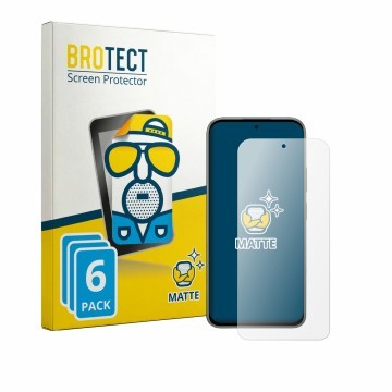 Vorderseite einer Produktverpackung mit dem Markenlogo BROTECT. Daneben ist das Gerät Tecno Pova 8 mit dem zugehörigen Display