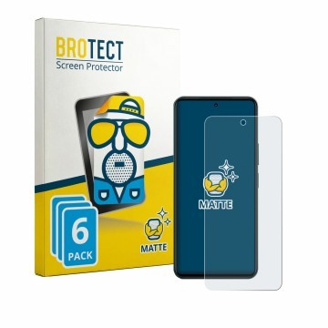 Parte frontal de un envase de producto con el logotipo de la marca BROTECT. Al lado se muestra el dispositivo Vivo Y21d con su