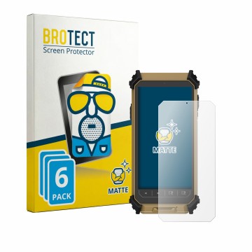 Parte frontal de un envase de producto con el logotipo de la marca BROTECT. Al lado se muestra el dispositivo DT Research DT36