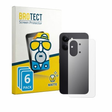 Parte frontale di una confezione del prodotto con il logo del marchio BROTECT. Accanto è raffigurato il dispositivo Xiaomi Poc