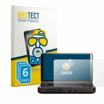 Front side of a product packaging with the brand logo BROTECT. Next to it is the device AYN Thor shown with the corresponding 