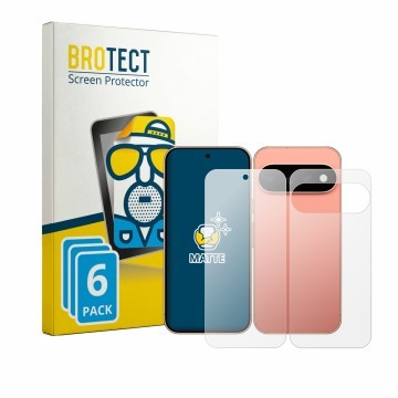 Front side of a product packaging with the brand logo BROTECT. Next to it is the device Google Pixel 11 Pro (Front+Back) shown