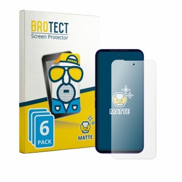 Vorderseite einer Produktverpackung mit dem Markenlogo BROTECT. Daneben ist das Gerät Fairphone 6 Plus mit dem zugehörigen Dis